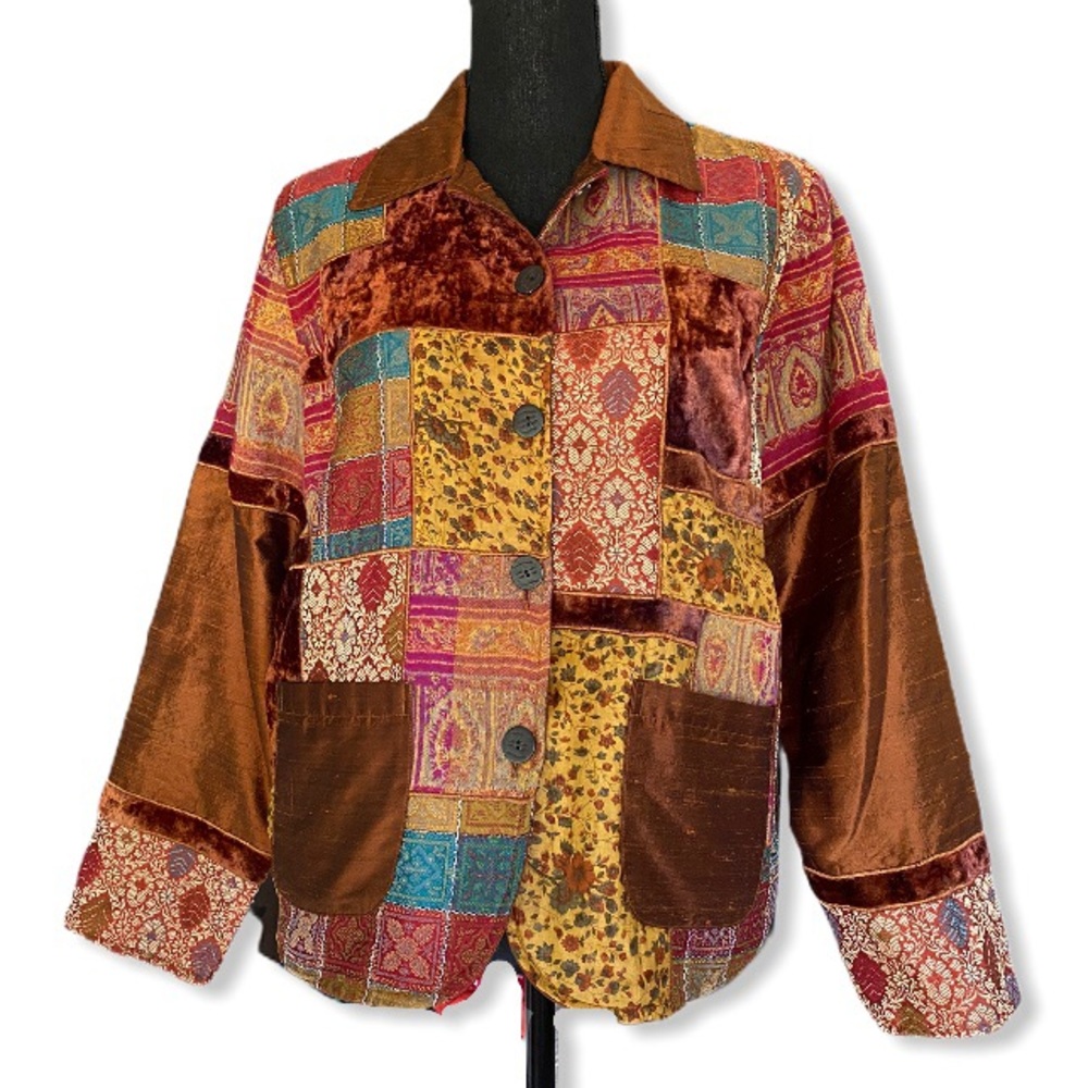 Vintage Patchwork Tapestry Jacket - image 8